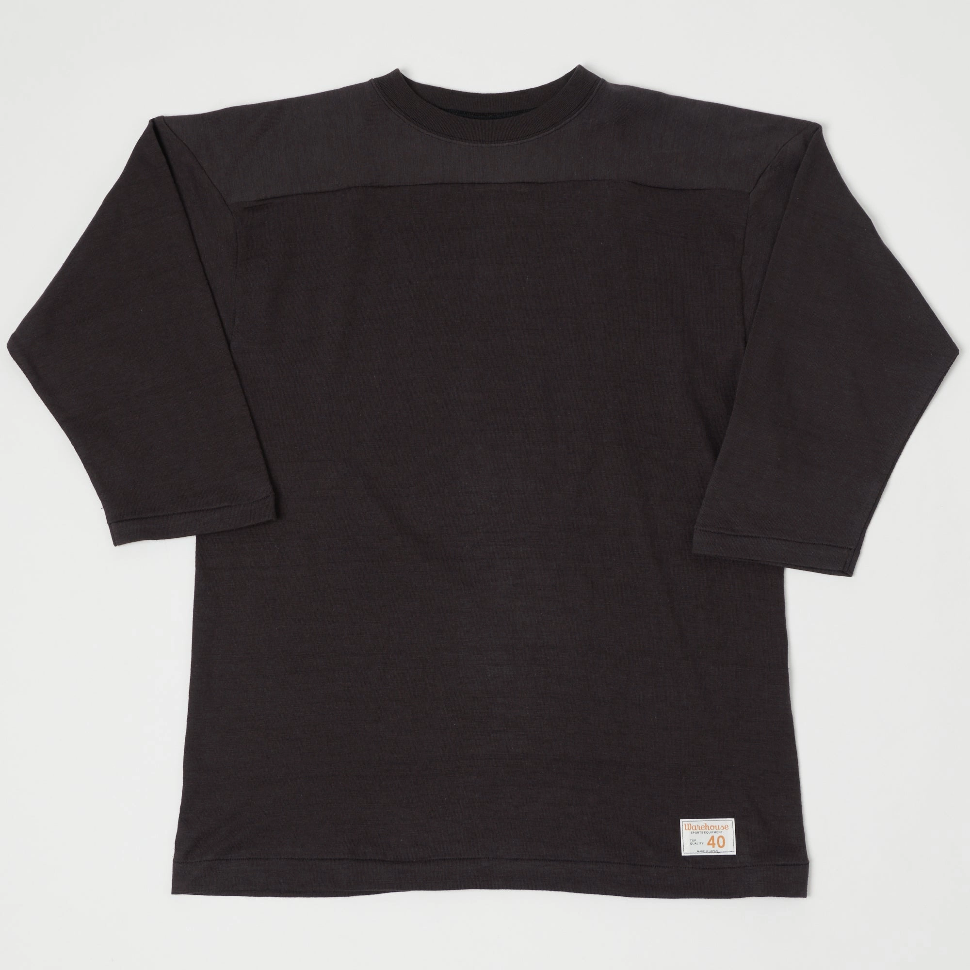 Warehouse & Co 4063 3/4 Sleeve Football T-Shirt - Black Relaxed fit style