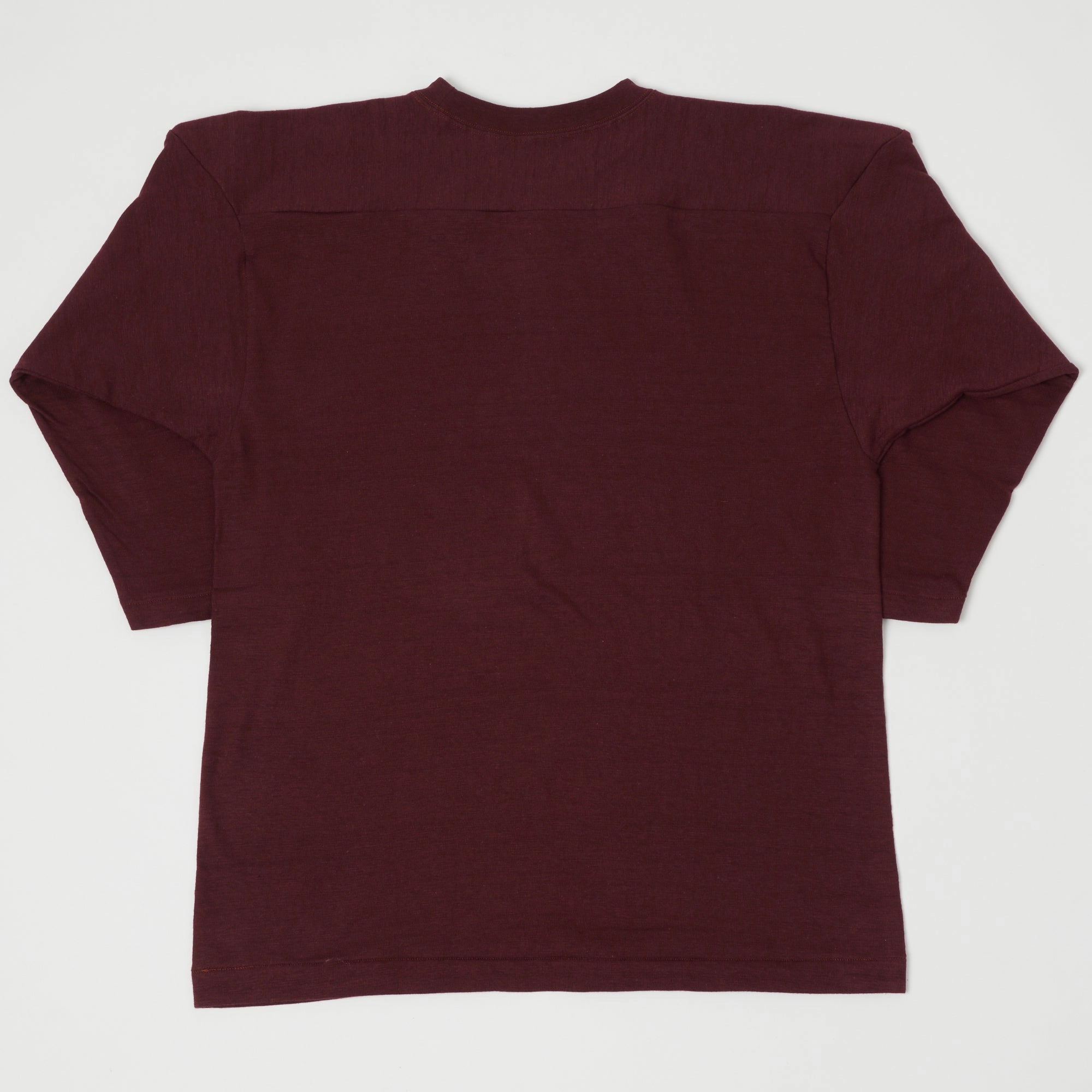 Summer Casual All-Day Stretch Warehouse & Co 4063 3/4 Sleeve Football T-Shirt - Bordeaux