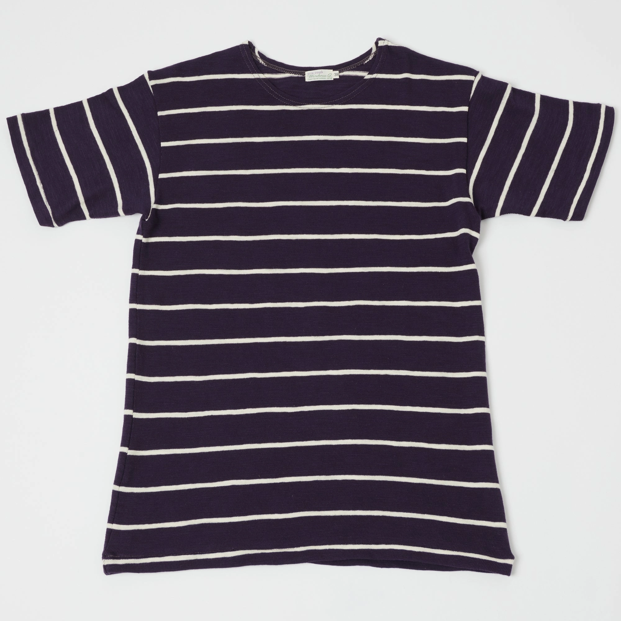 certified Warehouse & Co 4087 Duck Digger Stripe T-Shirt - Navy/Off White
