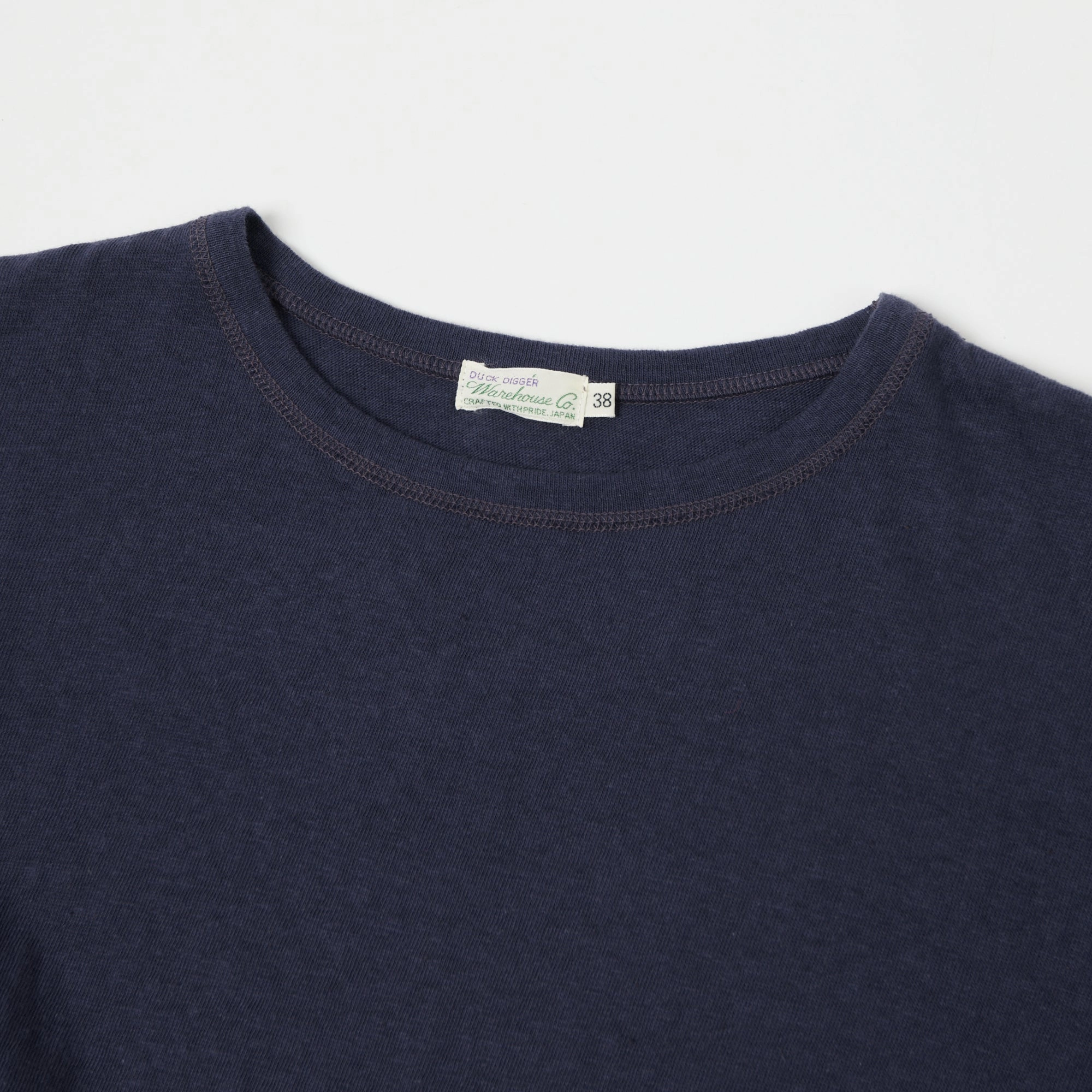 Warehouse & Co 4091 Duck Digger 'Collins' Skivvy T-Shirt - Navy Non Restrictive Cut Sleek Layer