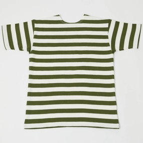 Modern Twist Simple Comfort Warehouse & Co 4094 Duck Digger Stripe T-Shirt - Off White/Green
