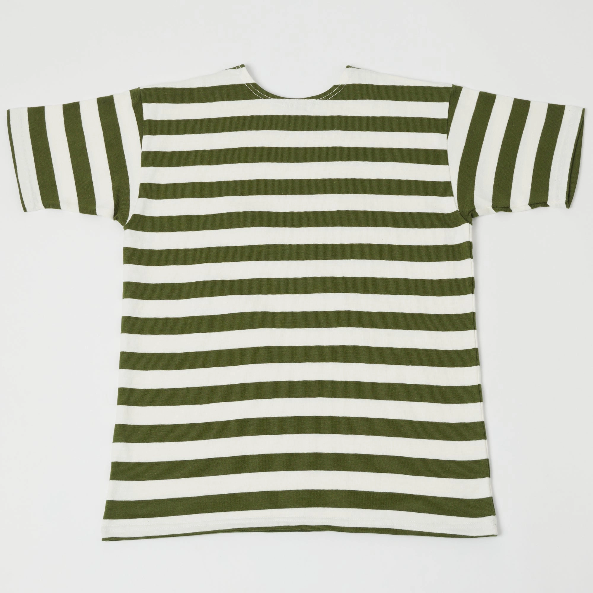 Breathable Waistband Warehouse & Co 4094 Duck Digger Stripe T-Shirt - Off White/Green