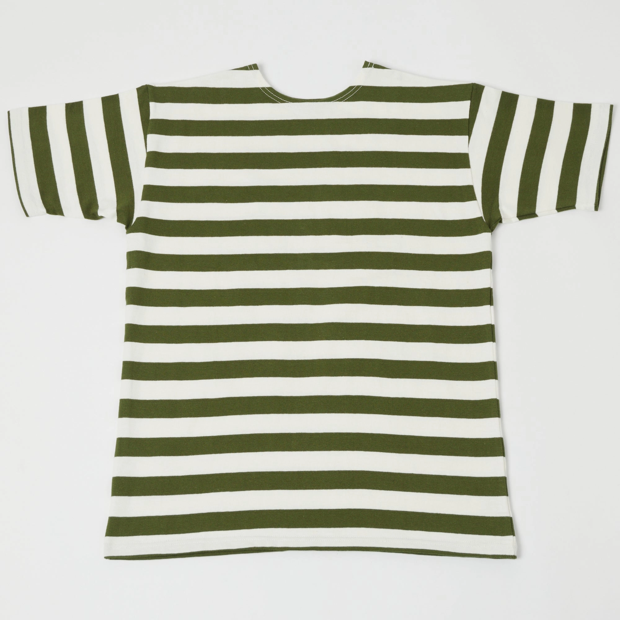 Modern Twist Simple Comfort Warehouse & Co 4094 Duck Digger Stripe T-Shirt - Off White/Green