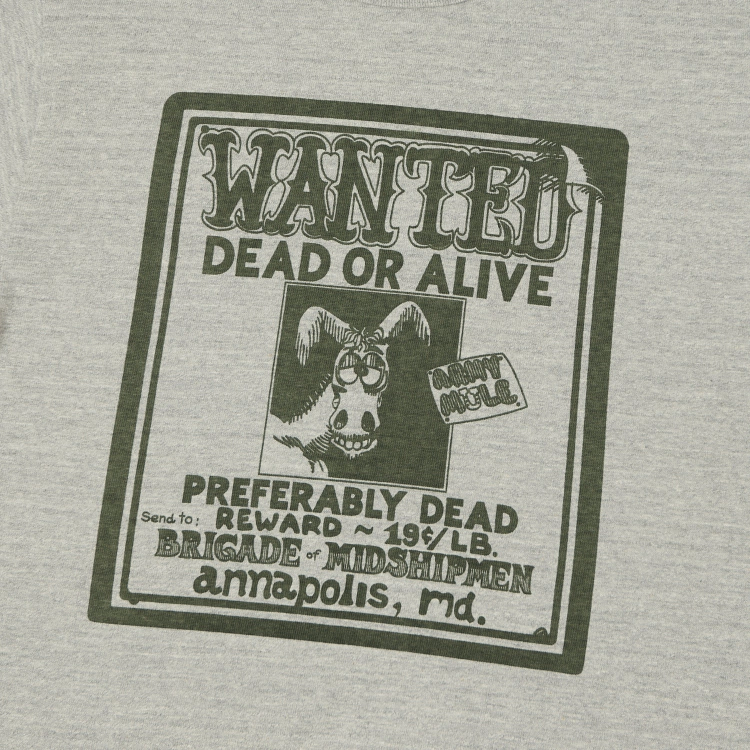 Unique Design Warehouse & Co 4096 'Wanted' T-Shirt - Heather Grey