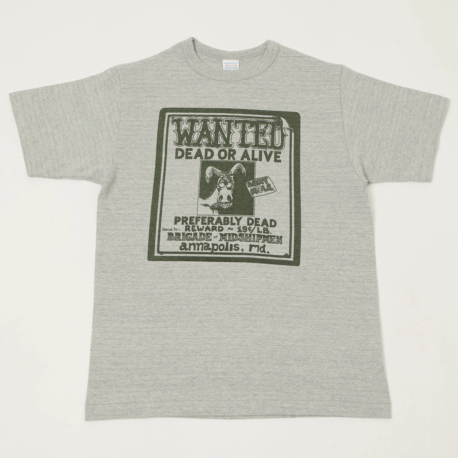 Chic Smart Cozy Wearable Warehouse & Co 4096 'Wanted' T-Shirt - Heather Grey