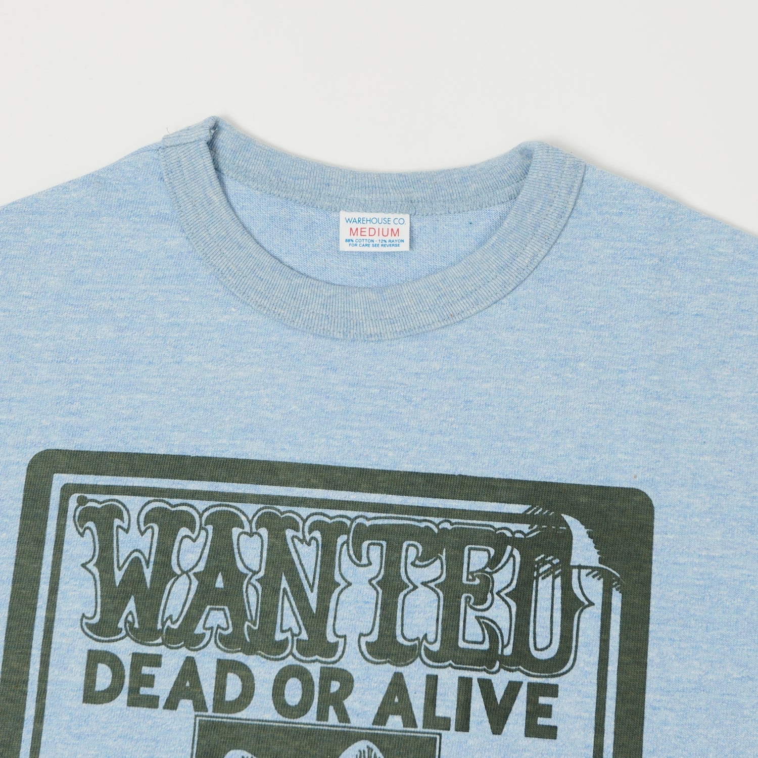 Flexible Ribbed Cuffs Chic Vibes Warehouse & Co 4096 'Wanted' T-Shirt - Heather Navy