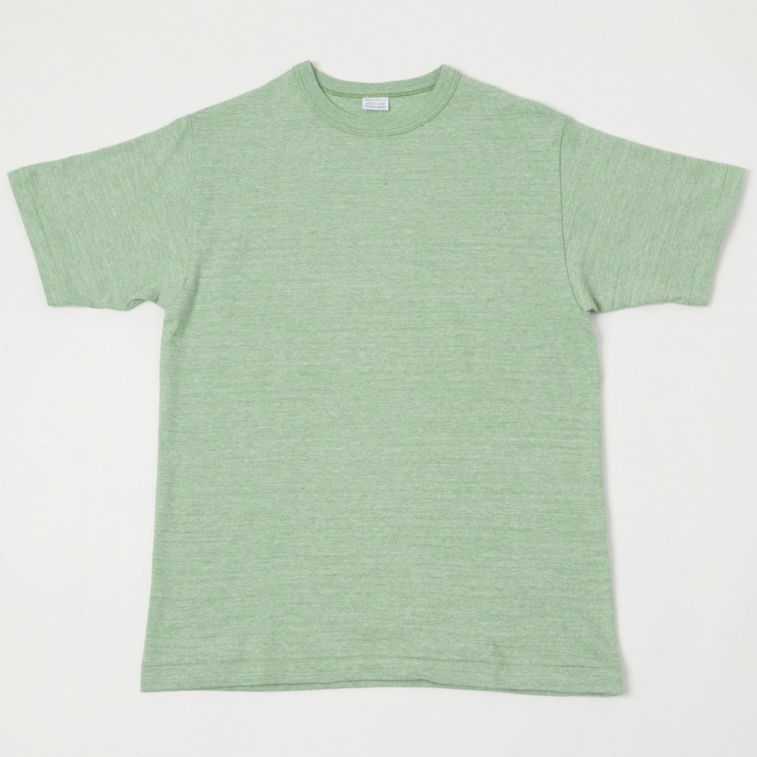 Durable Ribbed Hem Warehouse & Co 4096 Cotton Rayon T-Shirt - Heather Green