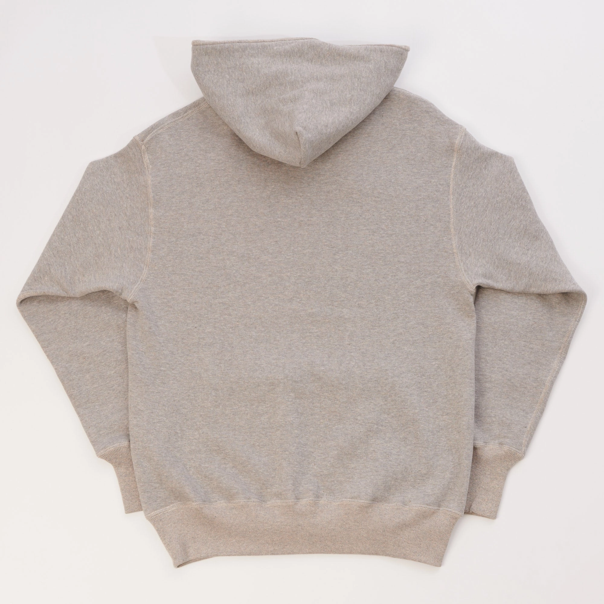 Warehouse & Co 450 Two Needle Hooded Sweatshirt - Heather Grey active top