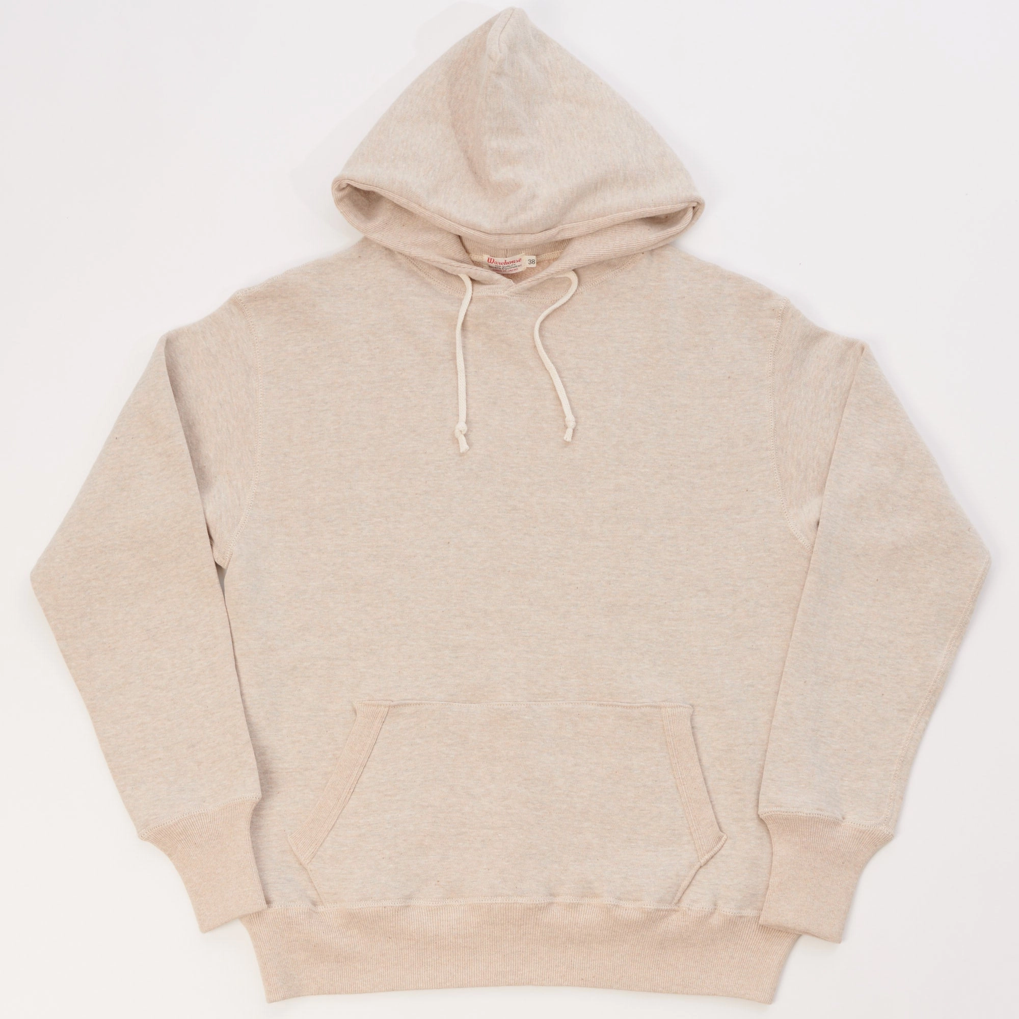 Warehouse & Co 450 Two Needle Hooded Sweatshirt - Oatmeal Street Ready