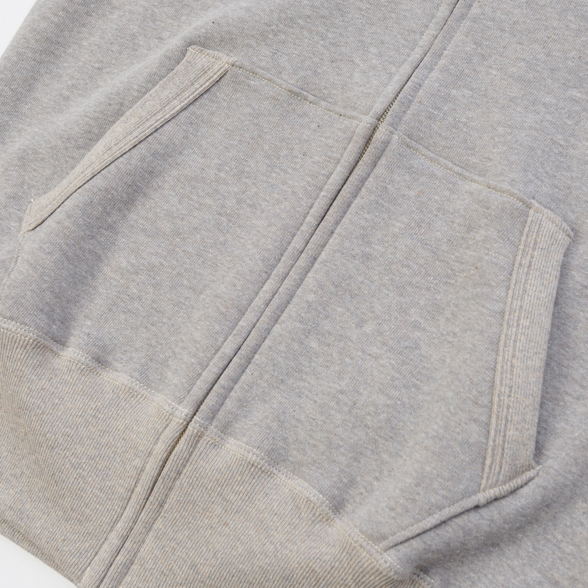 hot weather wear Short Sleeve Warehouse & Co 451 Raglan Sleeve Full Zip Hoodie - Heather Grey
