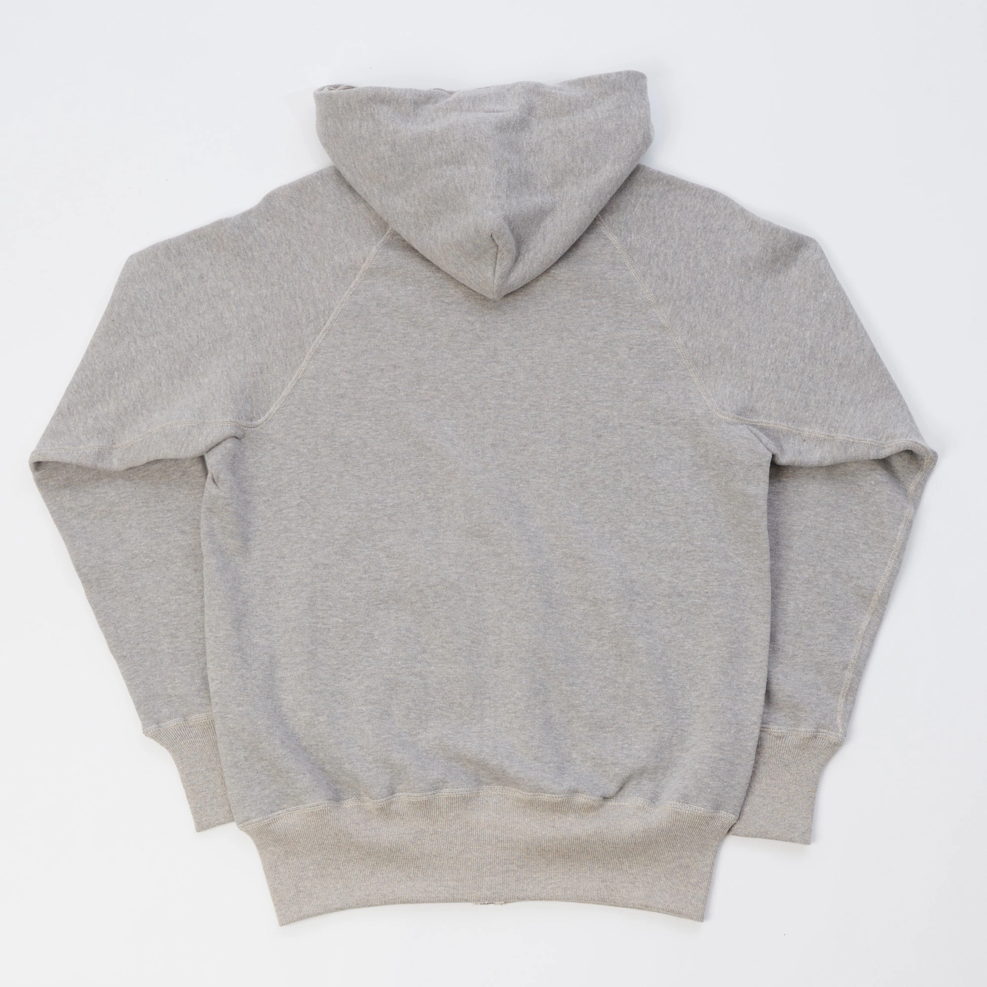 Warehouse & Co 451 Raglan Sleeve Full Zip Hoodie - Heather Grey Timeless Minimal product selection