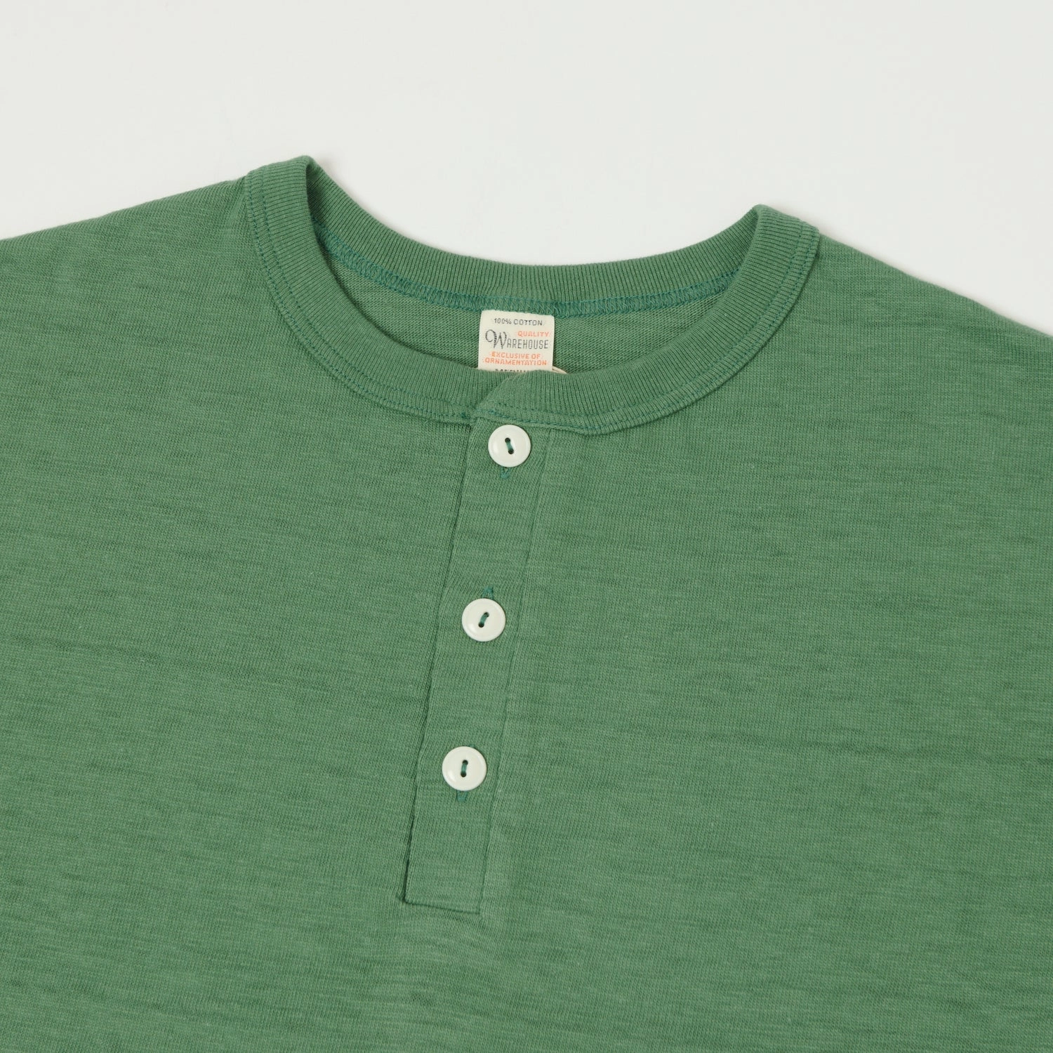 Warehouse & Co 4601 Henley T-Shirt - MC Green Sporty and Stylish