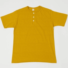 Warehouse & Co 4601 Henley T-Shirt - Mustard Trendy Top Comfy Stretch Fit