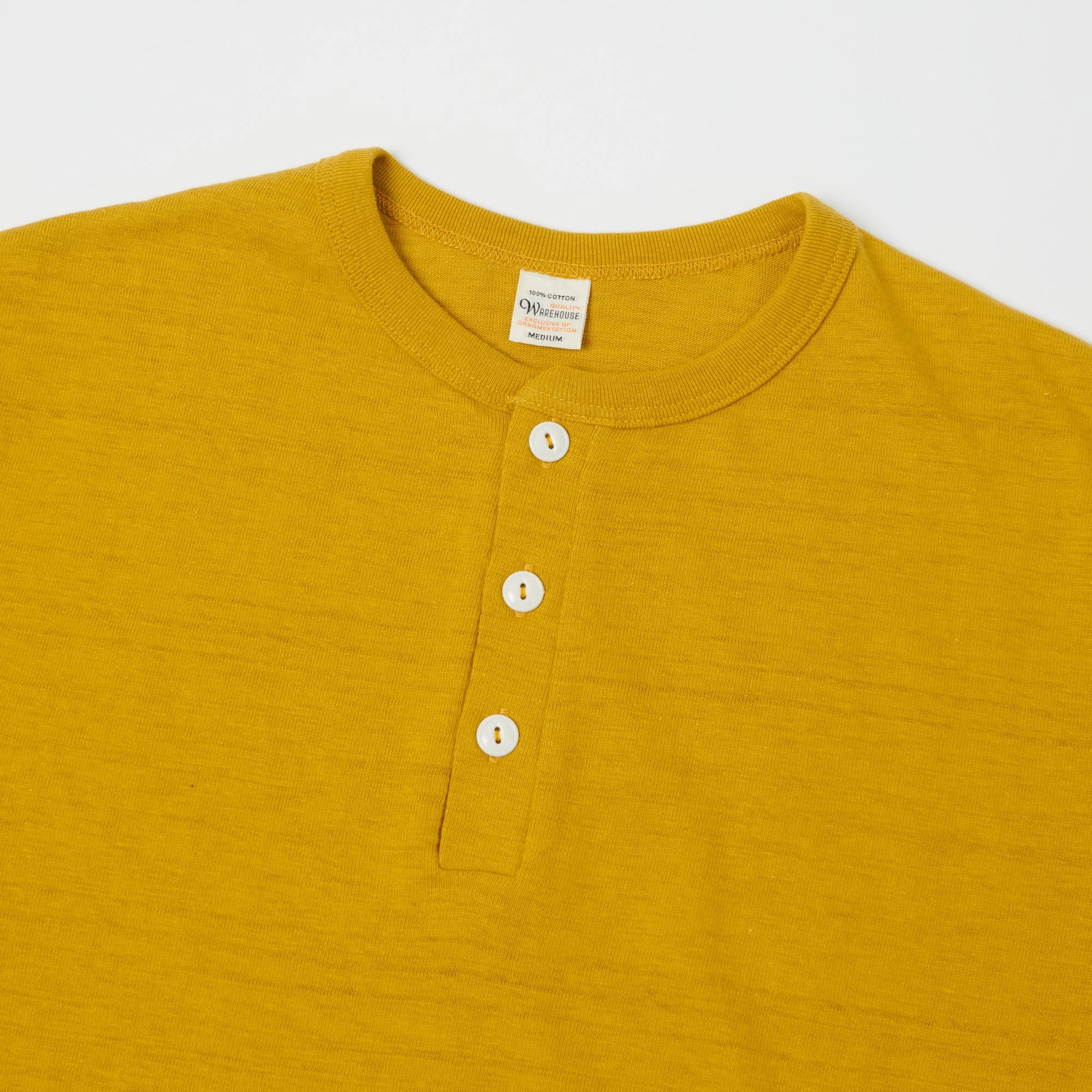 Warehouse & Co 4601 Henley T-Shirt - Mustard Cozy Wardrobe Soft Touch Fabric