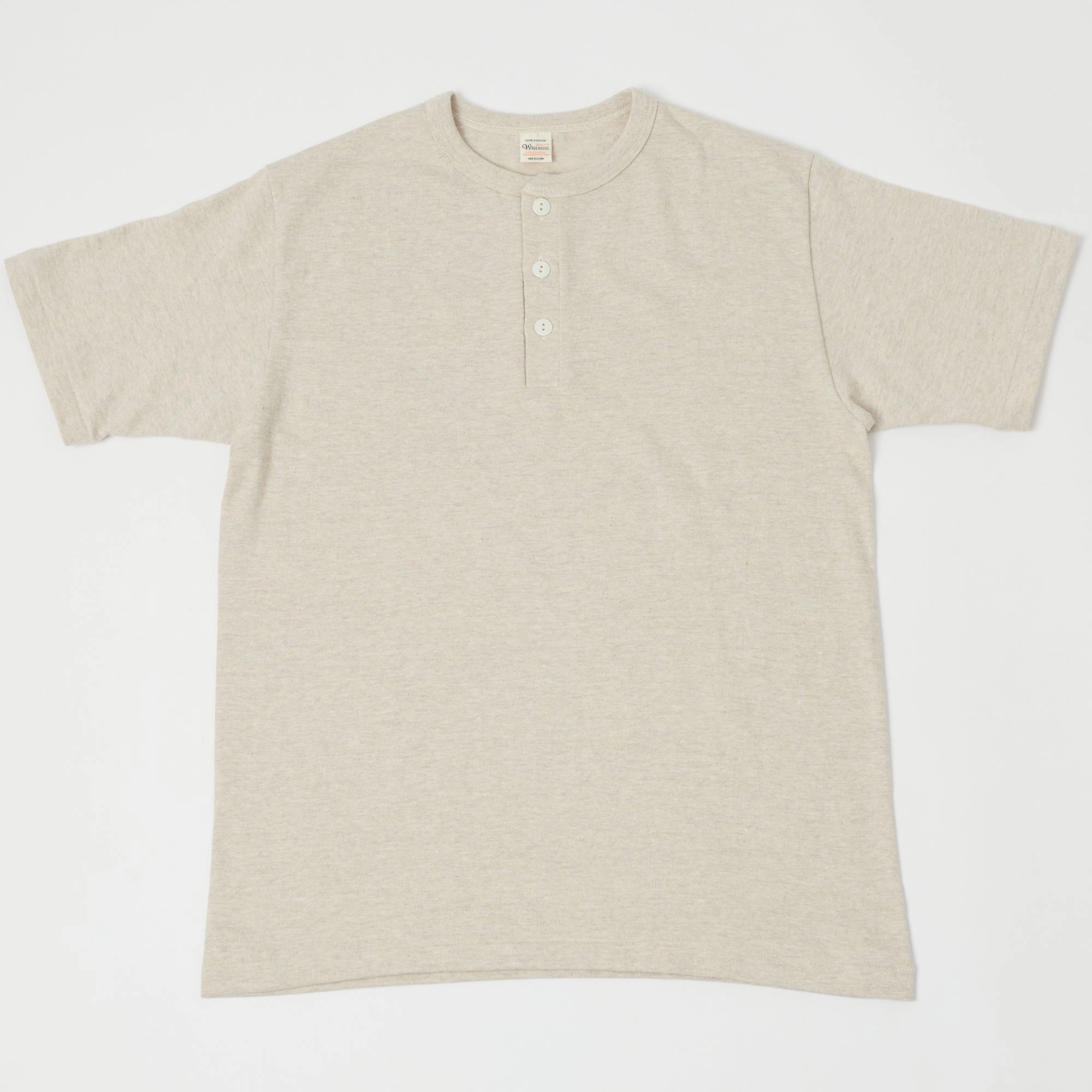 Warehouse & Co 4601 Henley T-Shirt - Oatmeal Light and Comfortable Cozy Layer Fit