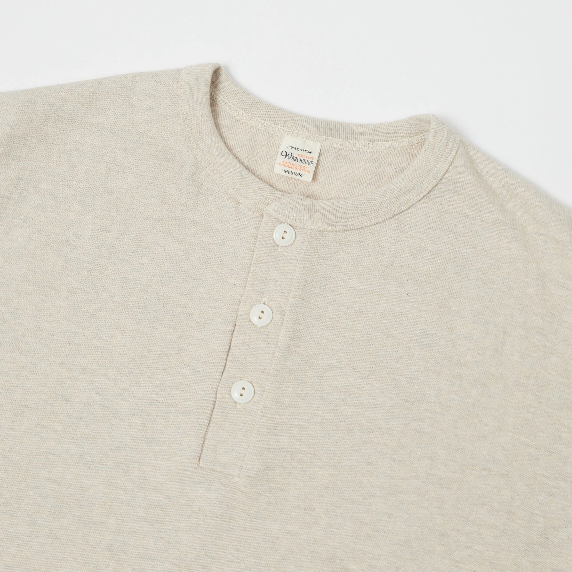 Warehouse & Co 4601 Henley T-Shirt - Oatmeal Cozy Feel