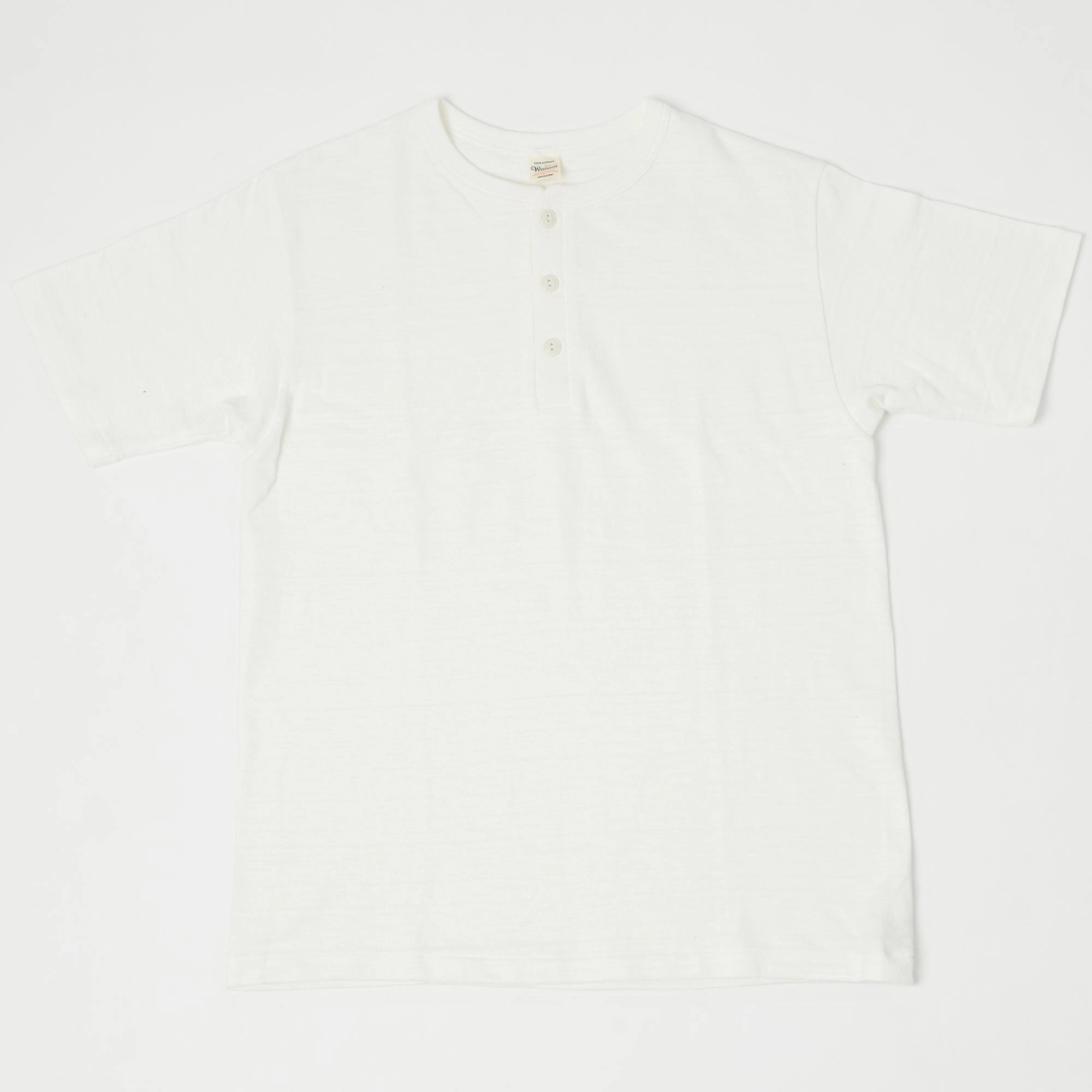 Warehouse & Co 4601 Henley T-Shirt - Off White Quick Dry Fabric