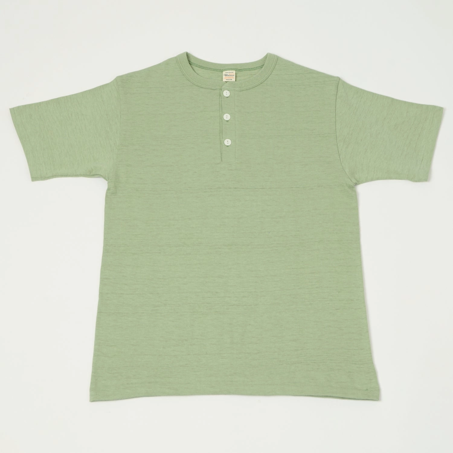 Comfortable Casual Ultimate Fit Warehouse & Co 4601 Henley T-Shirt - Pale Green