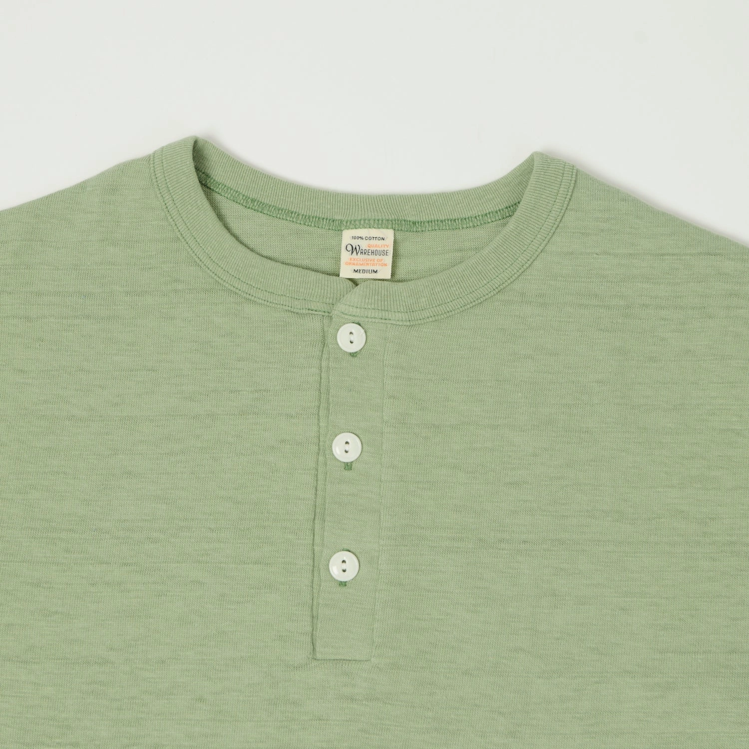 Elegant Warehouse & Co 4601 Henley T-Shirt - Pale Green