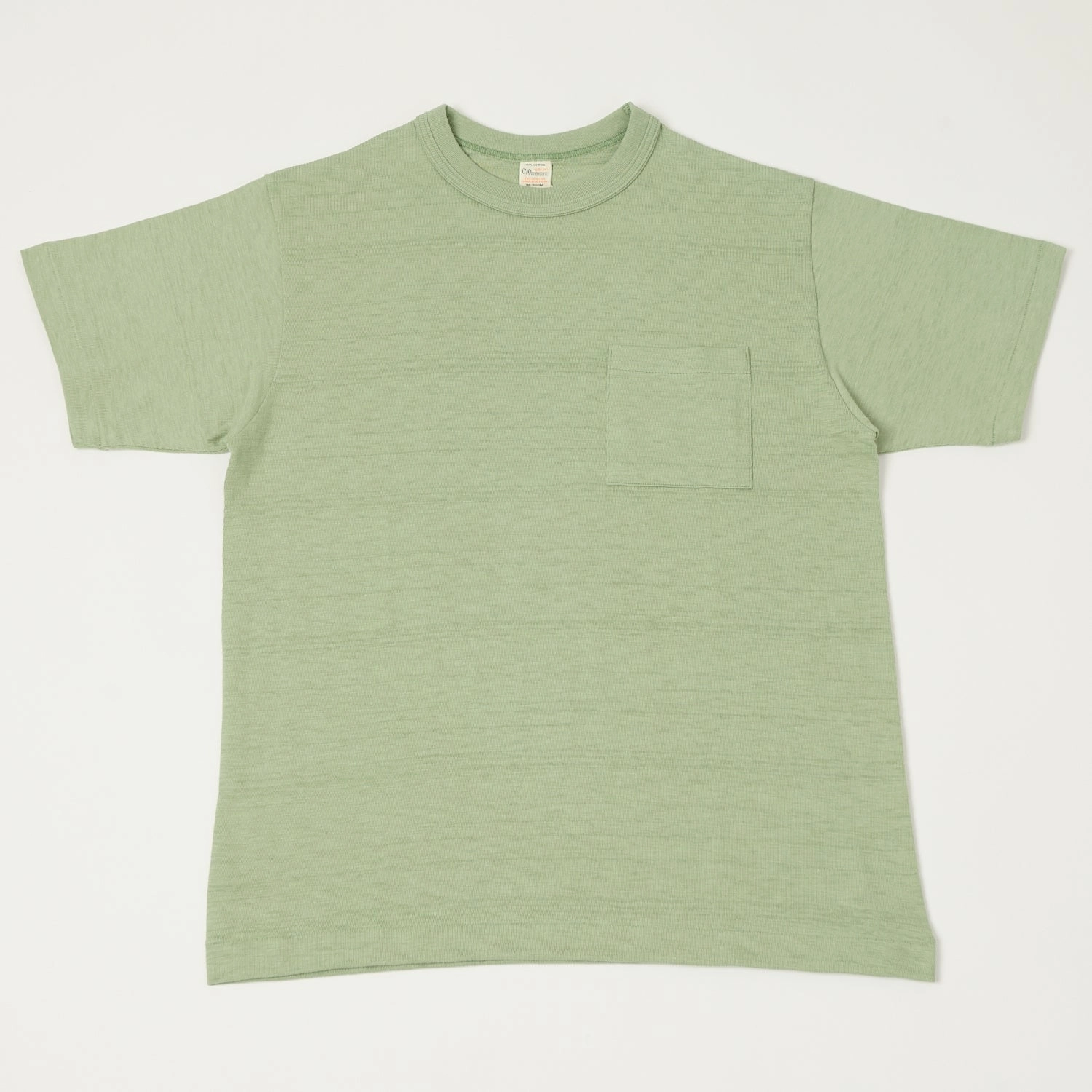 Warehouse & Co 4601 Pocket T-Shirt - Pale Green SustainableManufacturing