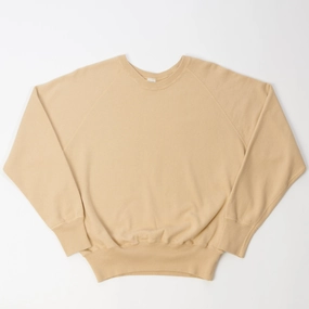 product stain resistant convenience product innovation potential Warehouse & Co 461 Raglan Sleeve Neck Sweatshirt - Dark Beige