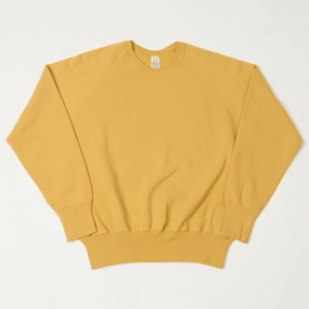 Warehouse & Co 461 Raglan Sleeve Sweatshirt - Mustard Fleece Outdoor Minimal