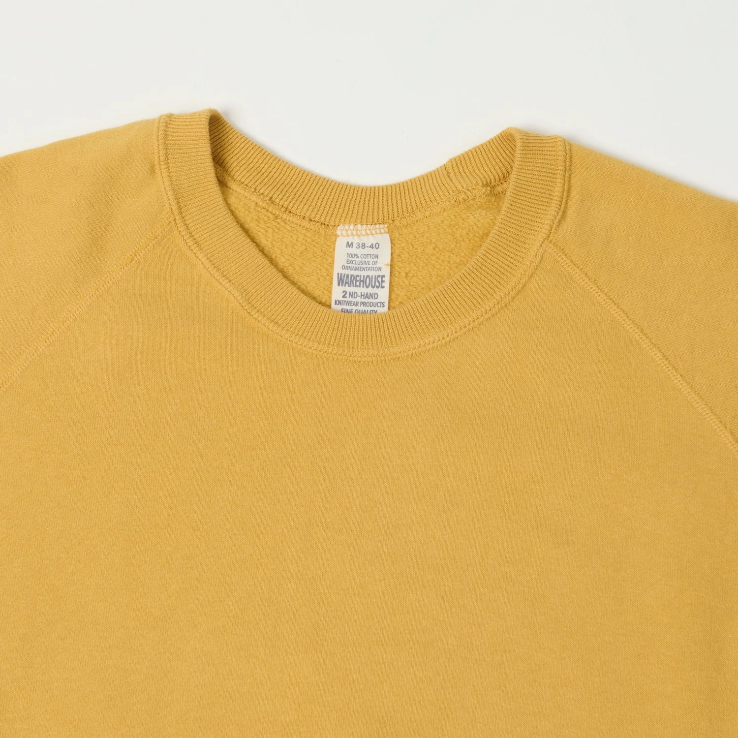 jersey Monochrome Look Warehouse & Co 461 Raglan Sleeve Sweatshirt - Mustard