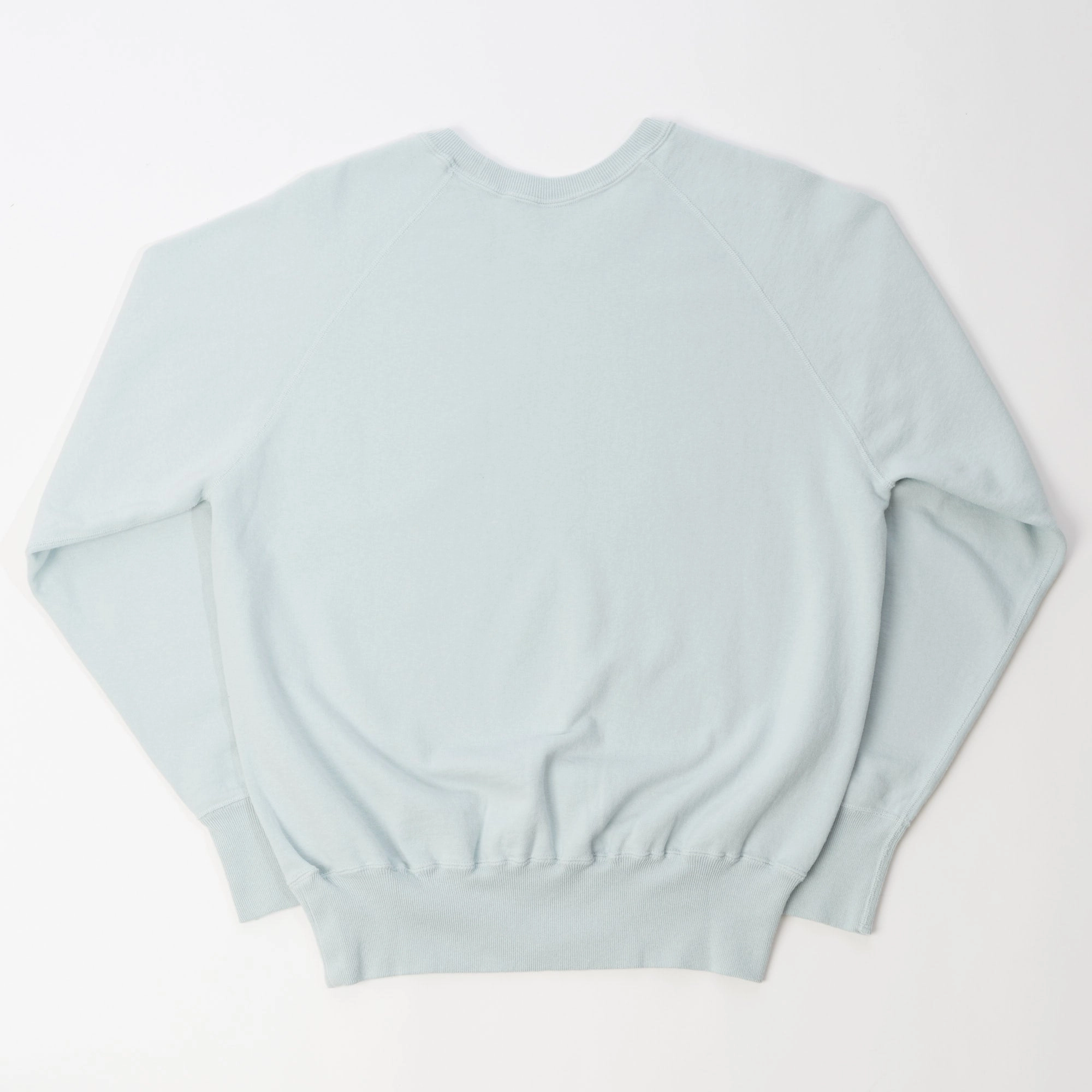 Warehouse & Co 461 Raglan Sleeve Sweatshirt - Sax Blue Timeless Minimal