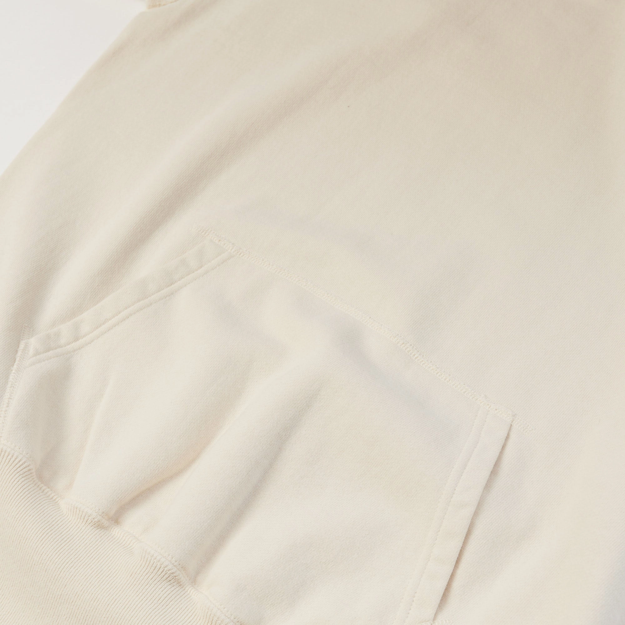 Weekend Relaxed Essential Relaxed Warehouse & Co 462 Raglan Sleeve Hooded Sweatshirt - Cream