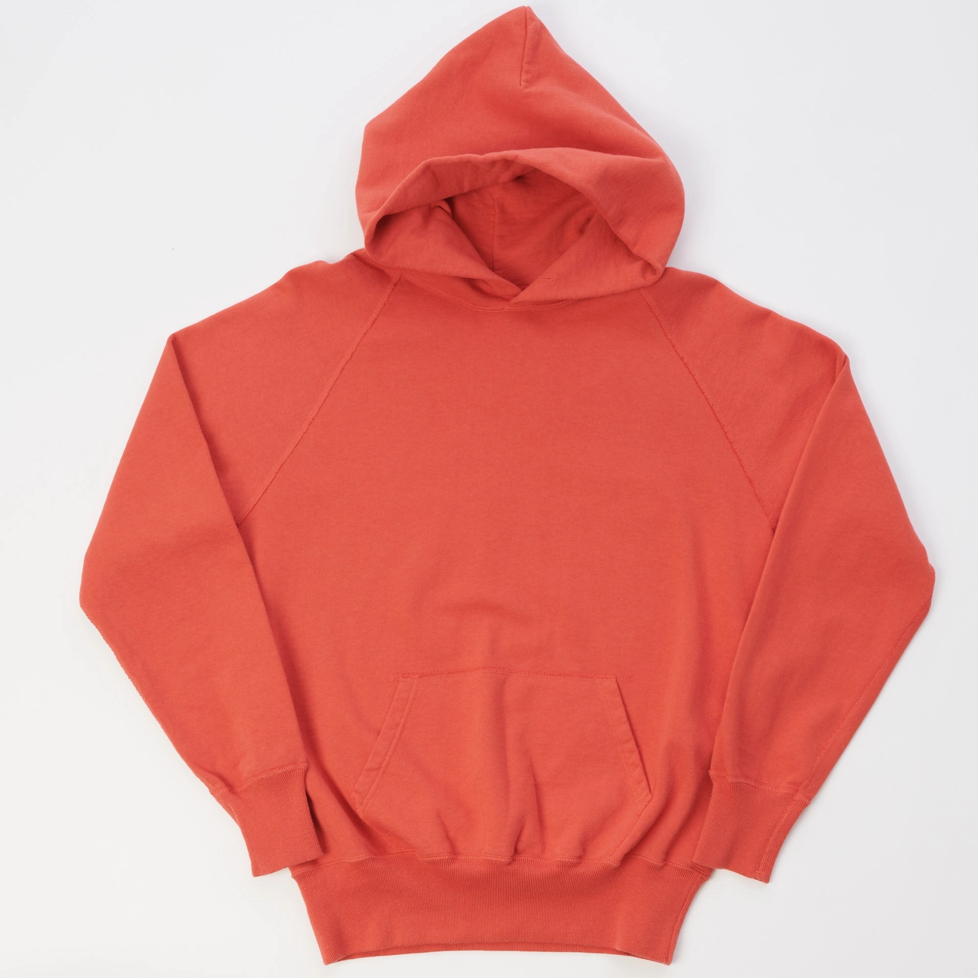 Warehouse & Co 462 Raglan Sleeve Hooded Sweatshirt - Faded Red Layer Sporty Comfy Wearable