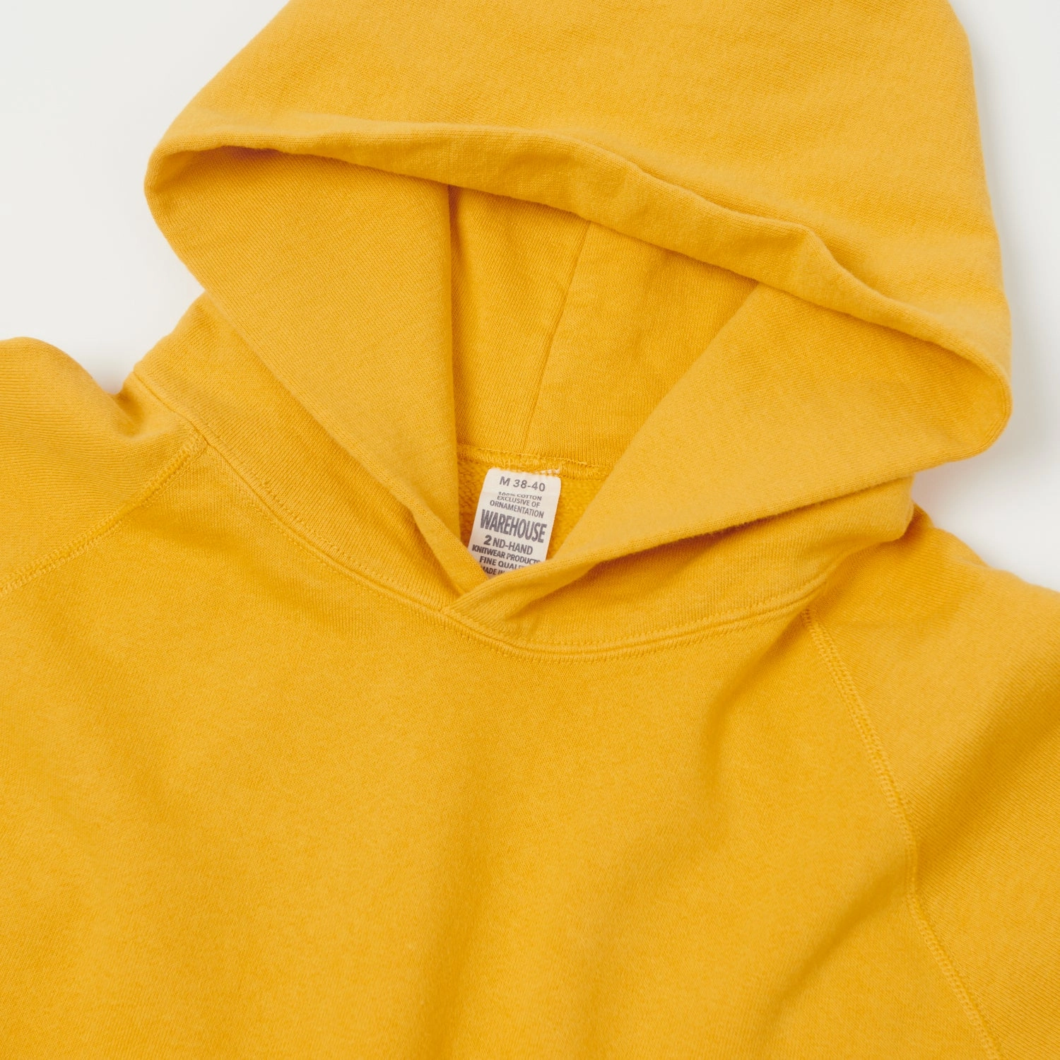 product team spirit dry cleanable Warehouse & Co 462 Raglan Sleeve Hooded Sweatshirt - Yellow