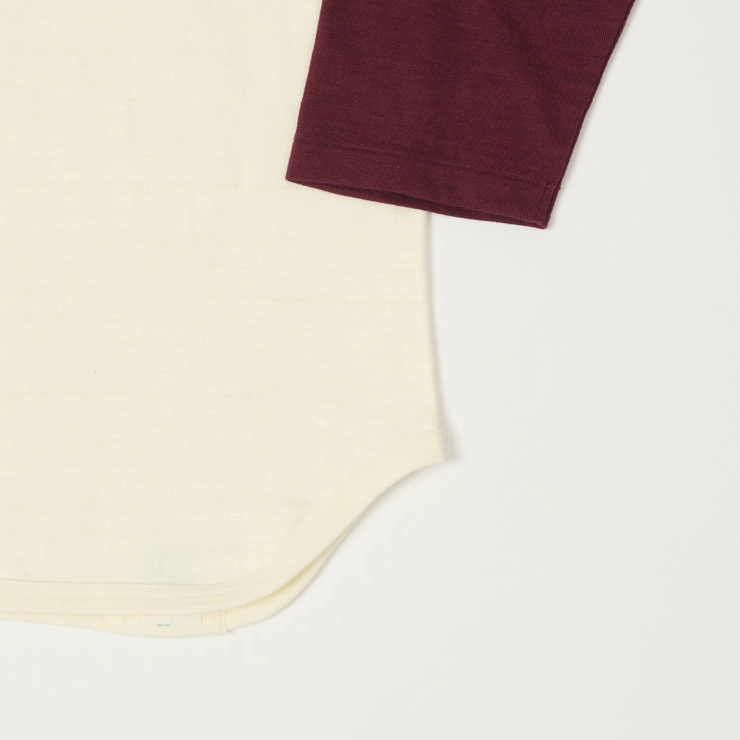 Versatile Option Warehouse & Co 4800 'Coyote'  Baseball T-Shirt - Cream/Bordeaux