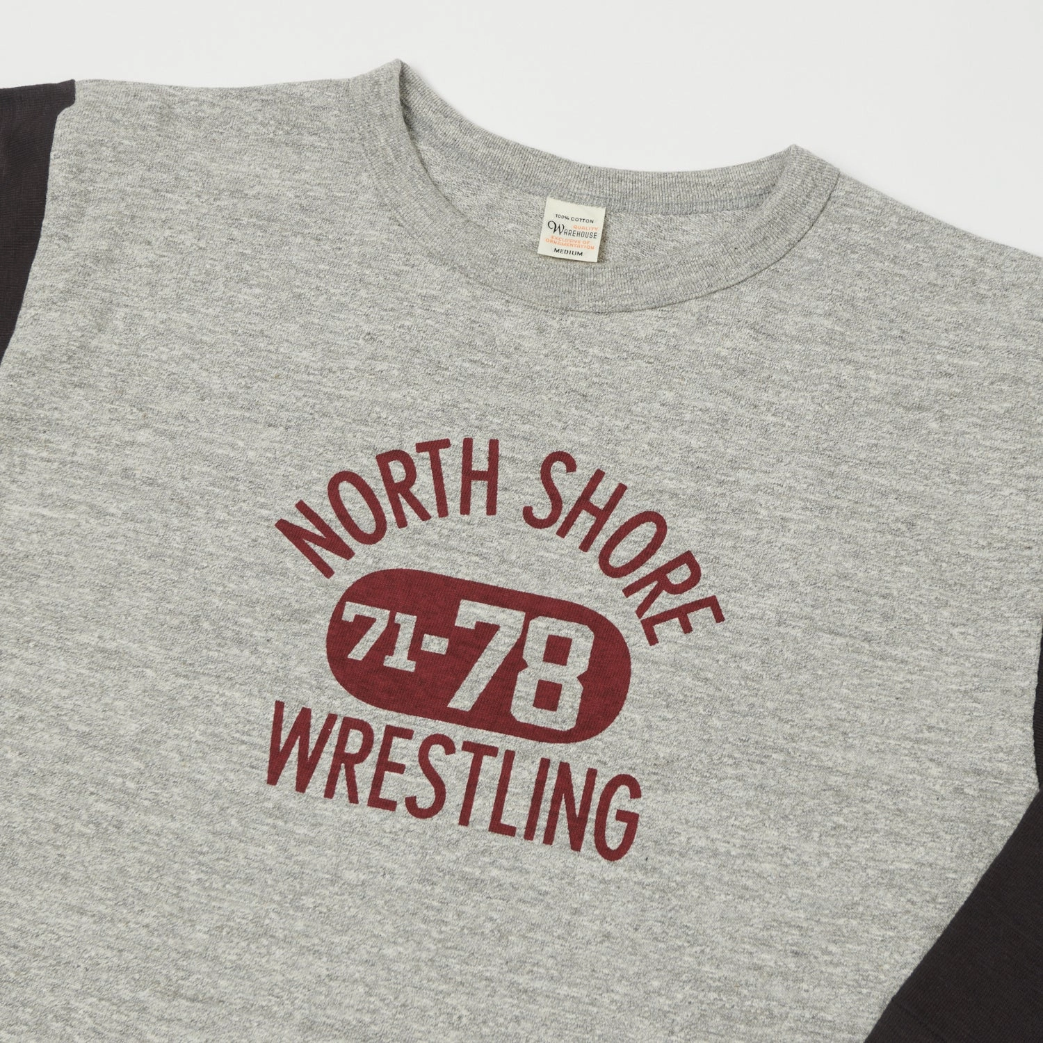 Casual Fashion Low Impact Dye Warehouse & Co 4800 'North Shore' Baseball T-Shirt - Heather Grey/Black