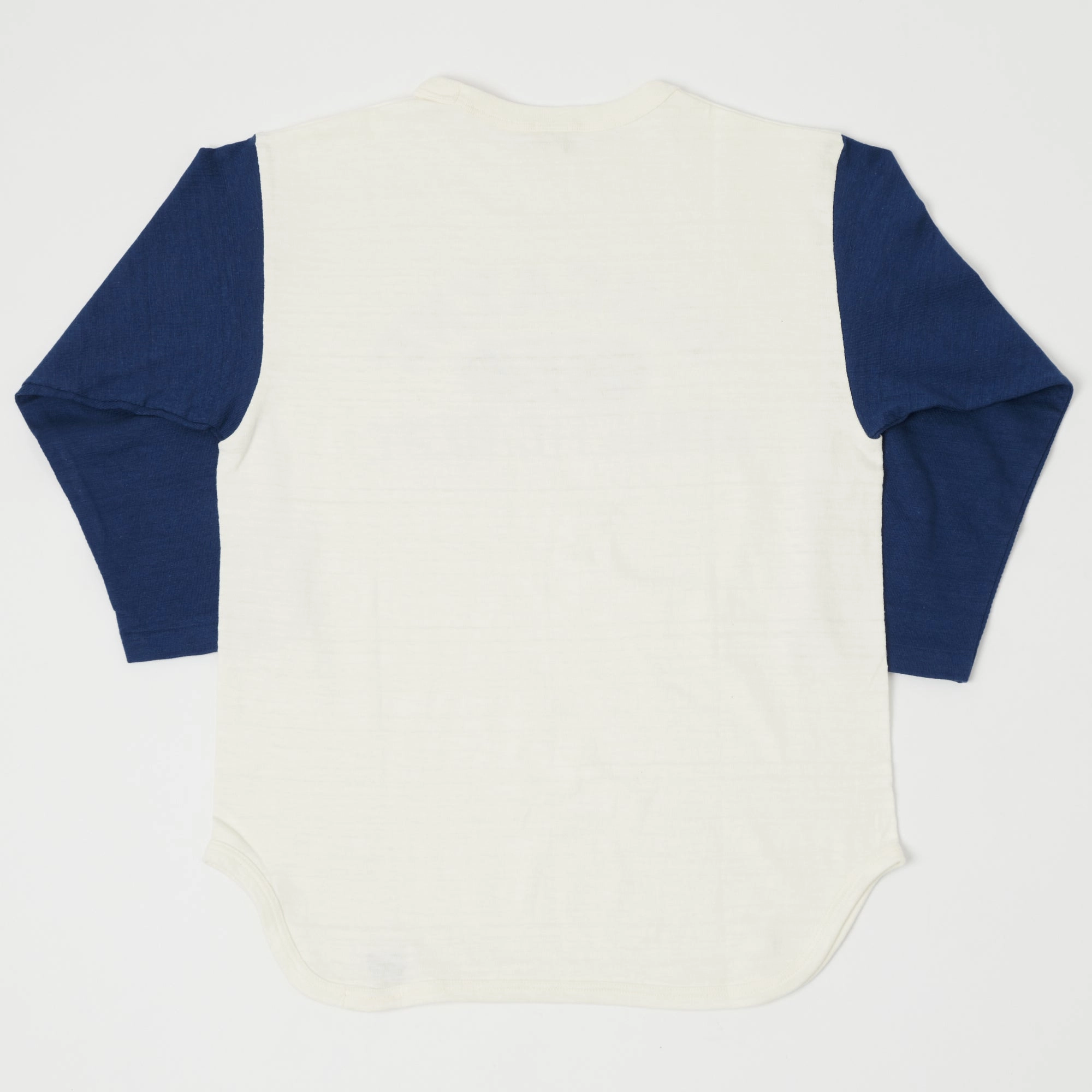 FadeResistantPrint Urban Casual Look Warehouse & Co 4800 Baseball T-Shirt - Cream/Navy