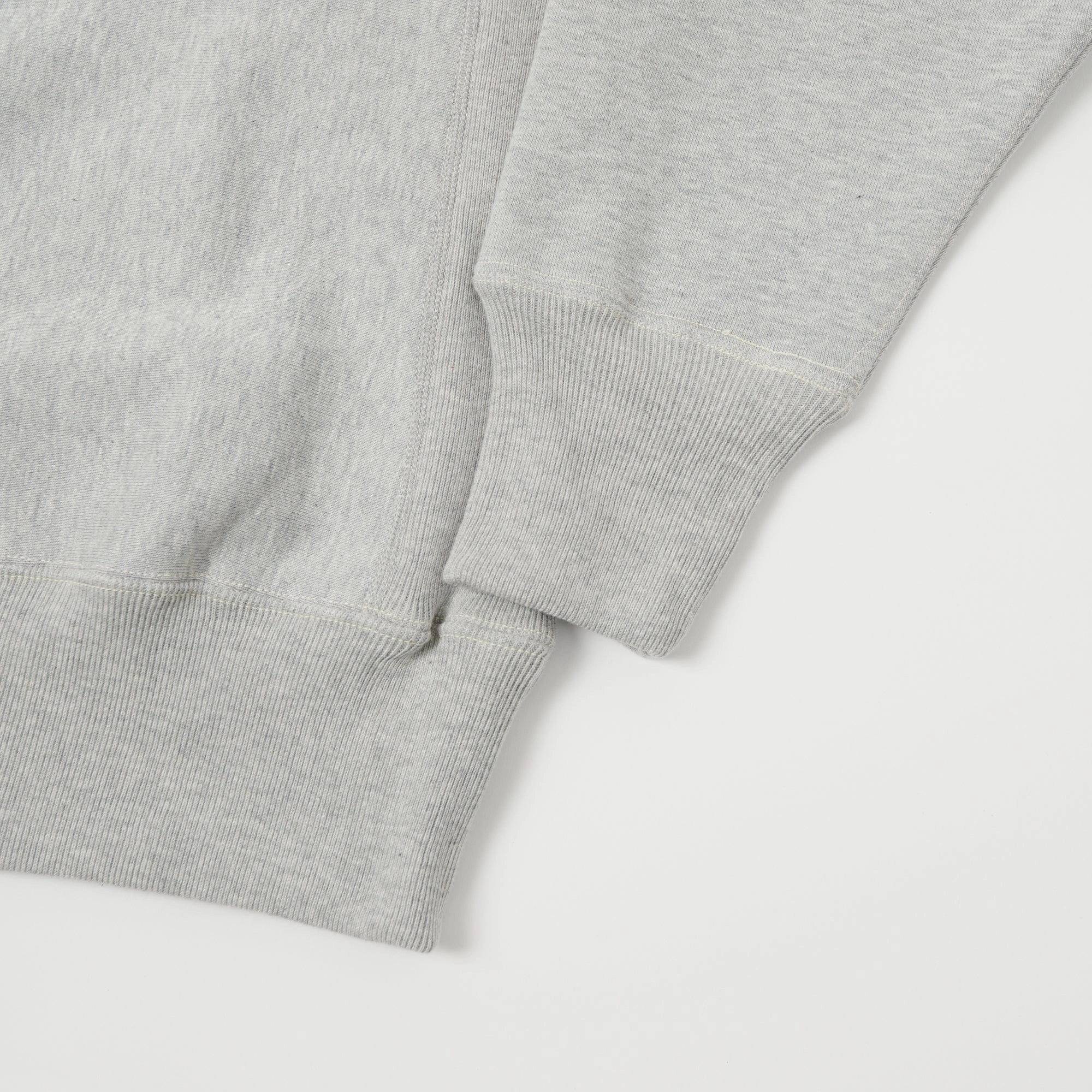 Warehouse & Co 483 Reverse Weave Sweatshirt - Heather Grey Layer Active Easy Layer