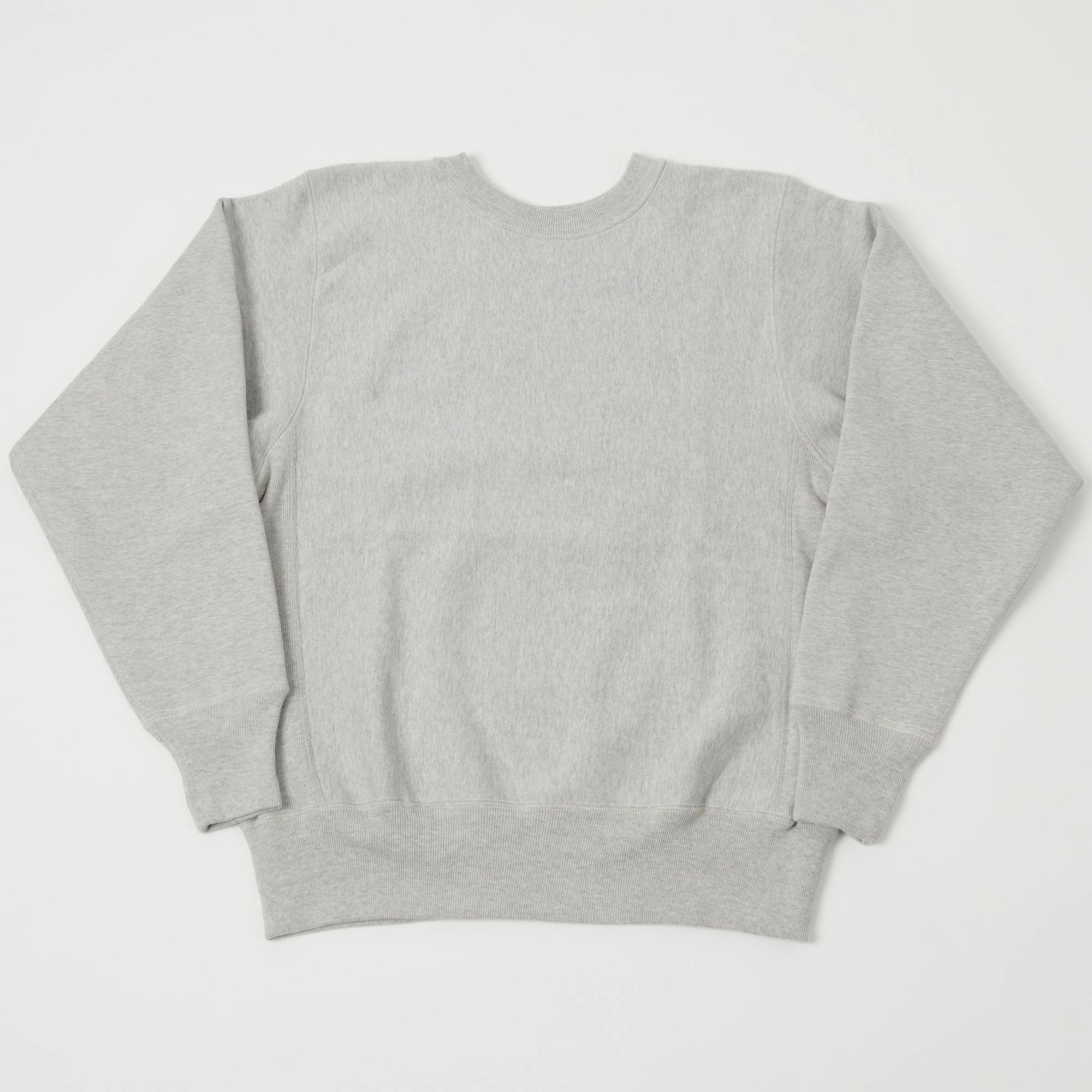 aesthetic features Street Casual Warehouse & Co 483 Reverse Weave Sweatshirt - Heather Grey