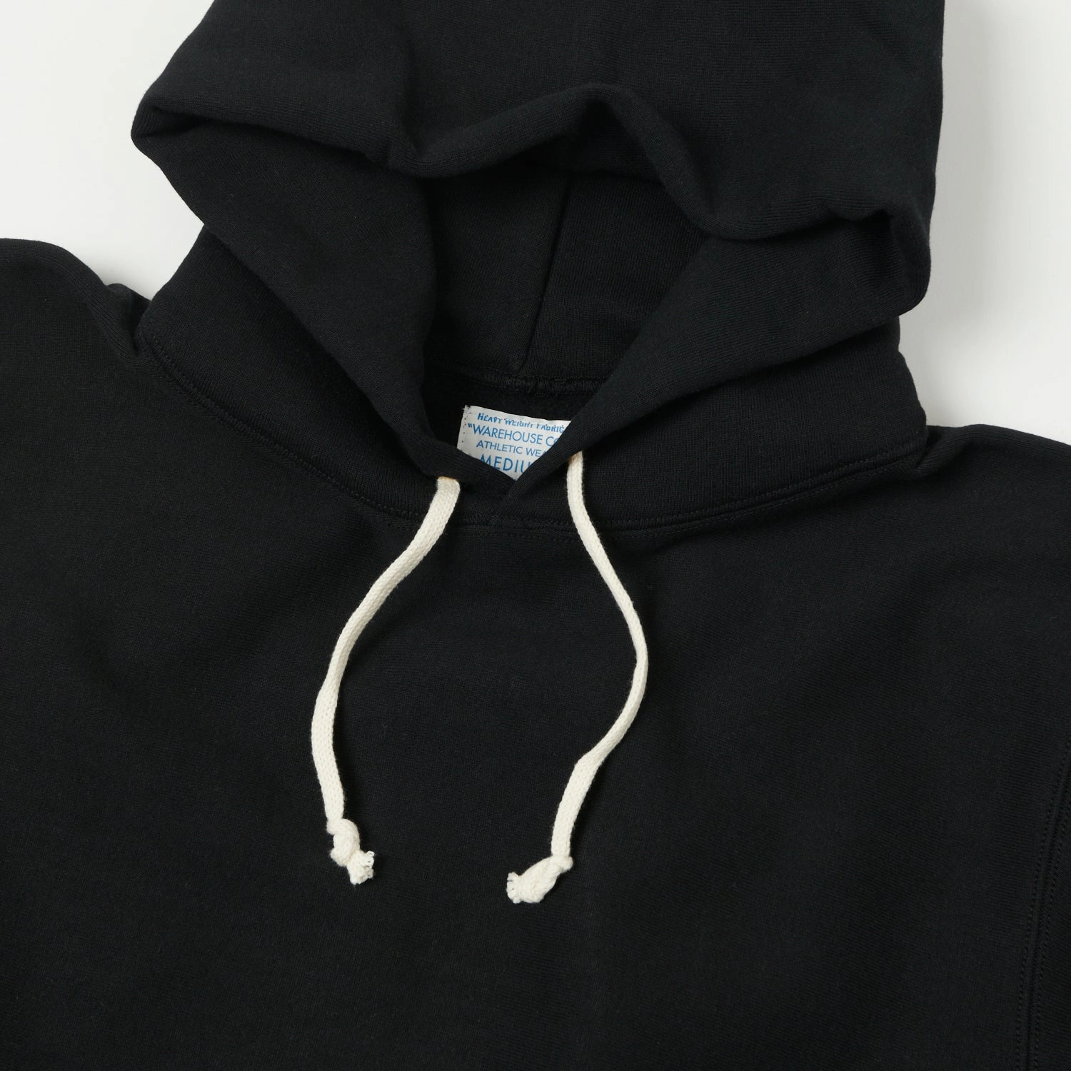 Earthy Tones Bow Accents Warehouse & Co 484 Reverse Weave Hooded Sweatshirt - Black