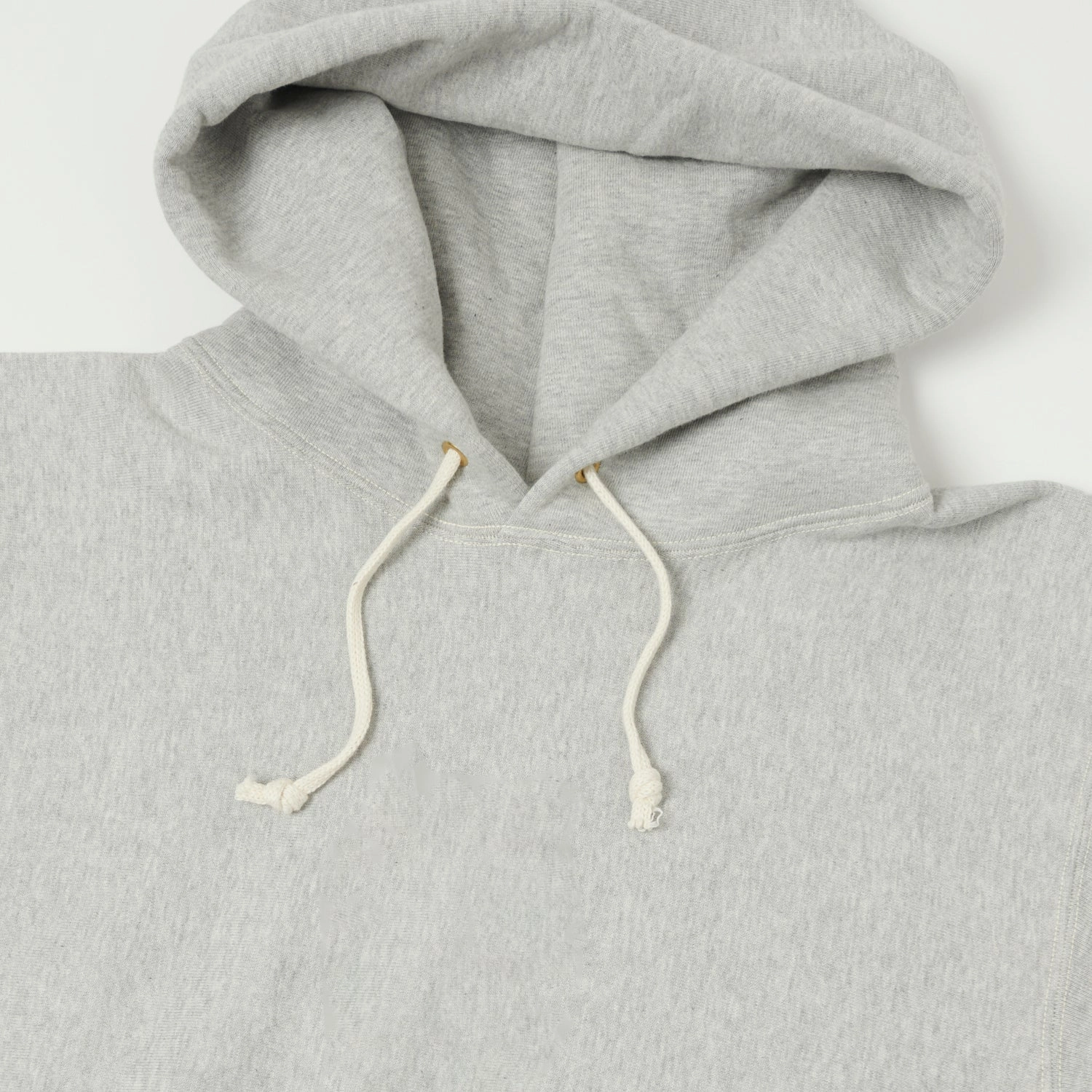 Warehouse & Co 484 Reverse Weave Hooded Sweatshirt - Heather Grey Everyday Look