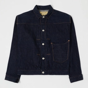 Zip Front Warehouse & Co 'Brown-Duck & Digger' Denim Blouse Jacket - Rinsed