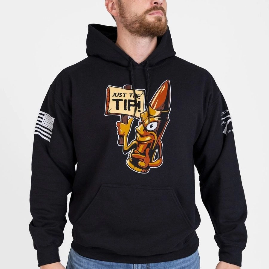 product tweed warmth Just The Tip Hoodie - Black