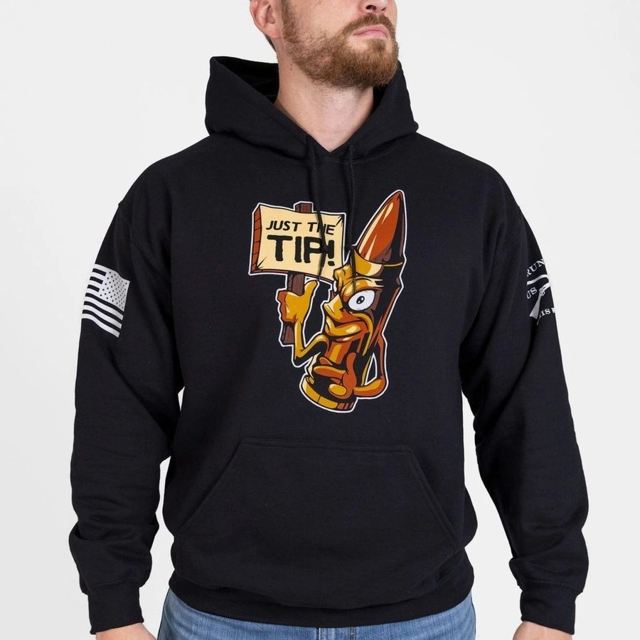 Trendy Outfit Cozy Clothing Style Just The Tip Hoodie - Black