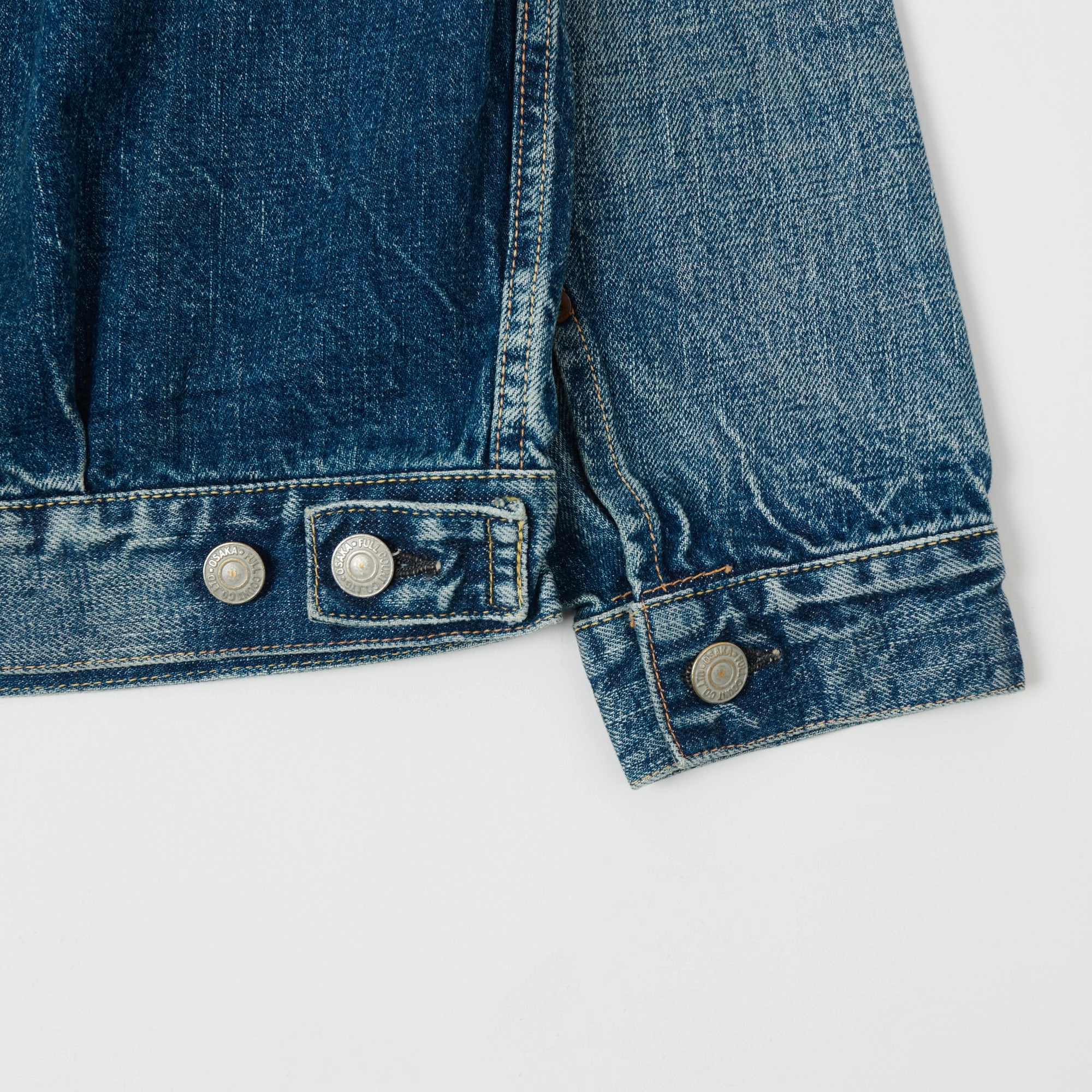 Full Count 2102 13.75oz Type II Denim Jacket - 'More Than Real' Wash Describe quick dry