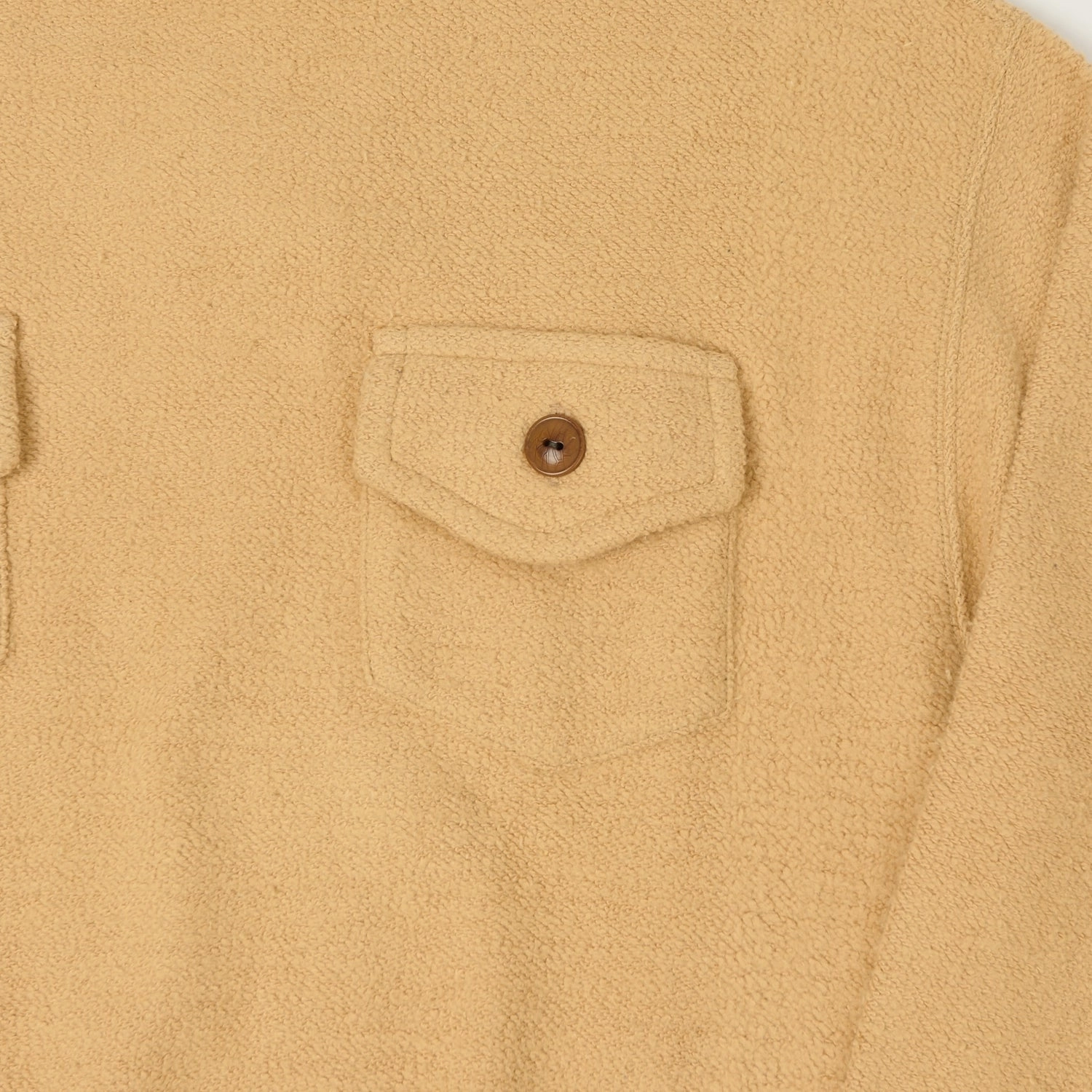 Workout Gear Fresh Relaxed Warehouse & Co 479 Two Pocket Pile Sweatshirt - Beige