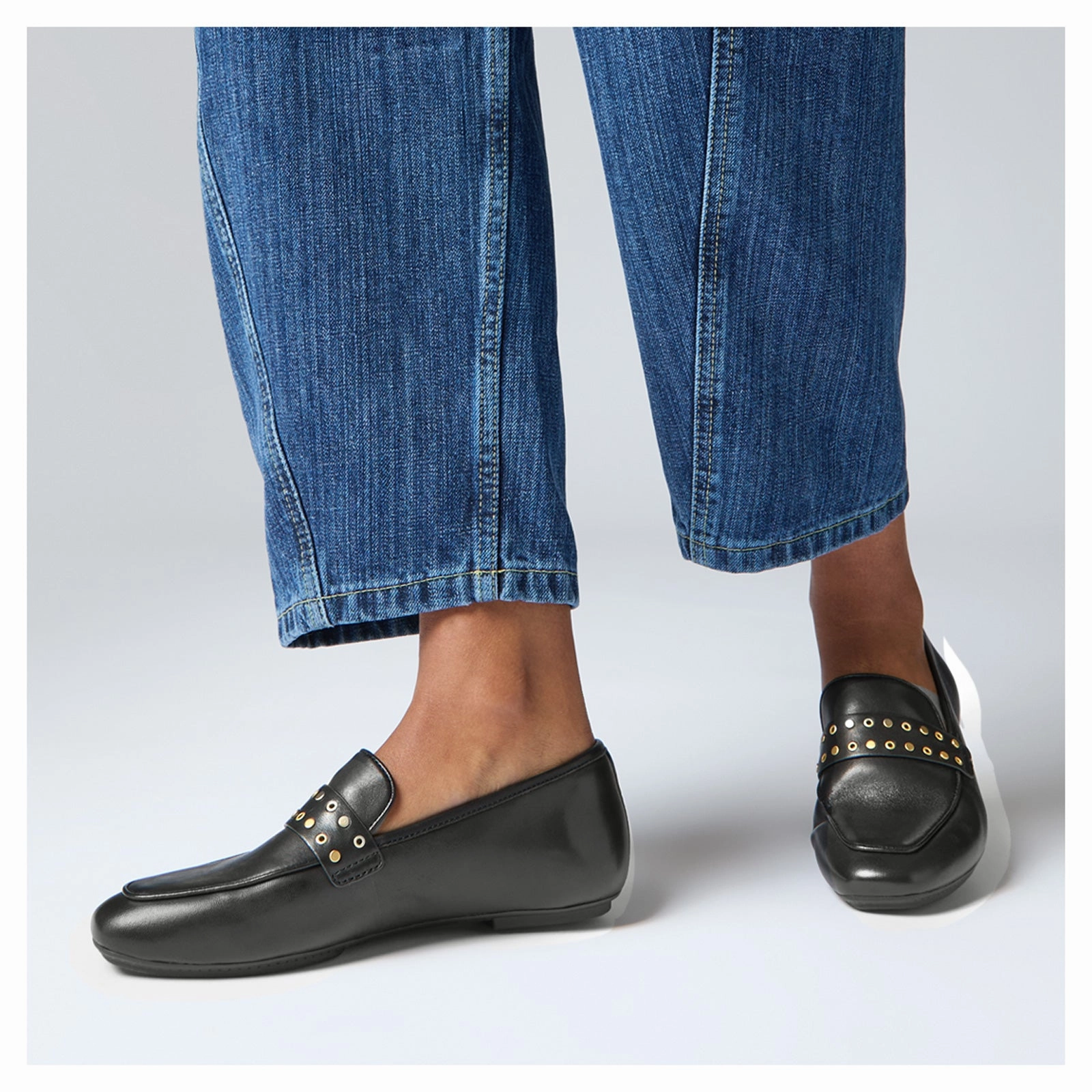 Women's FitFlop, Delicato Stud-and-Eyelet Loafer Soft Touch casual wear shoes