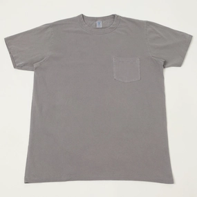 Cozy And Stylish Velva Sheen Pigment Dyed Pocket T-Shirt - Grey