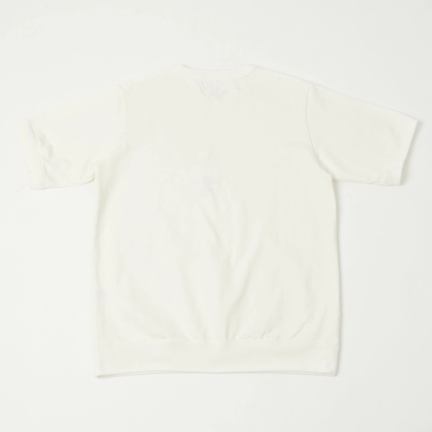 Casual Flex Wear Retro Style Jackman Dotsume Rib T-Shirt - Off White