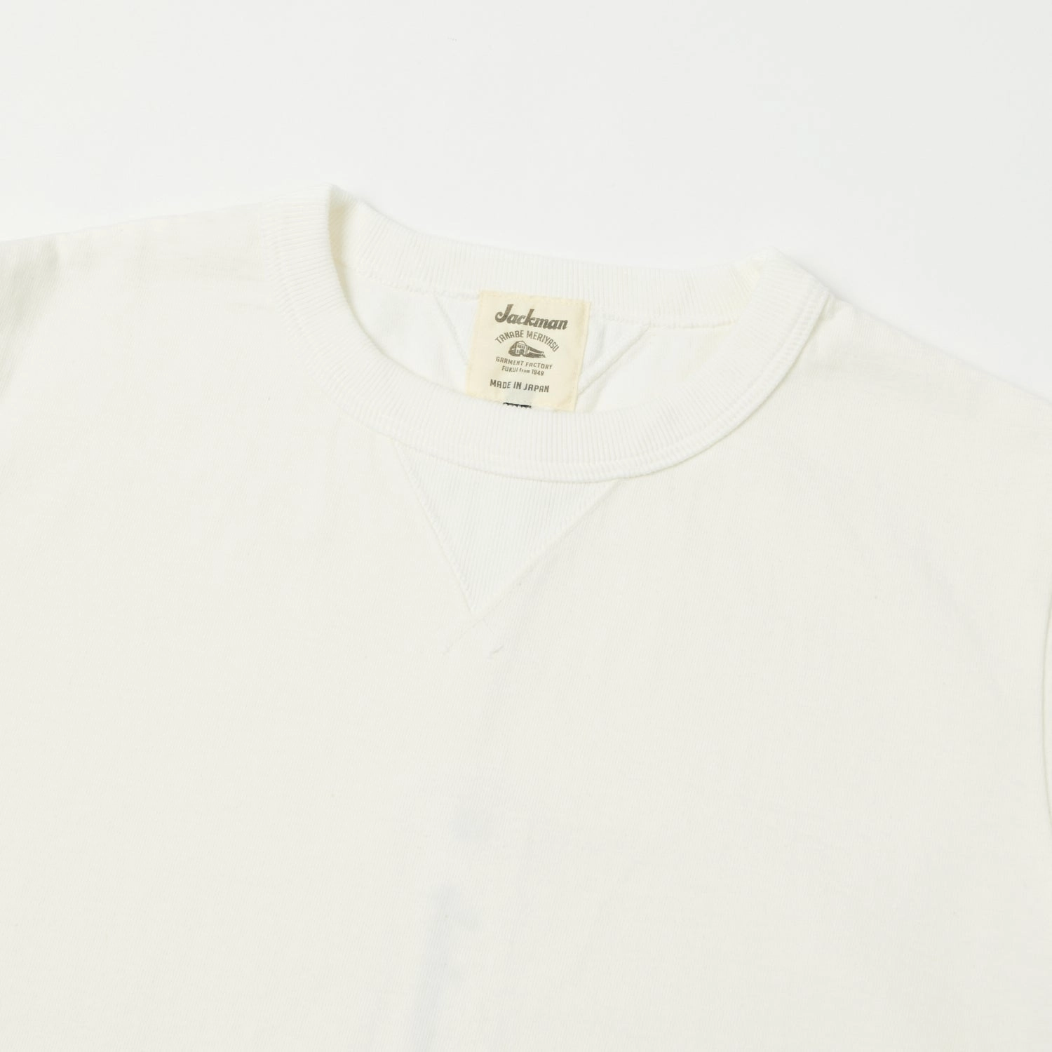 Jackman Dotsume Rib T-Shirt - Off White Active Style Trend Essential Comfort