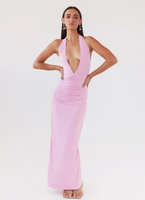 Trend Fit Smart Pairing Whisked Away Halterneck Maxi Dress - Pink