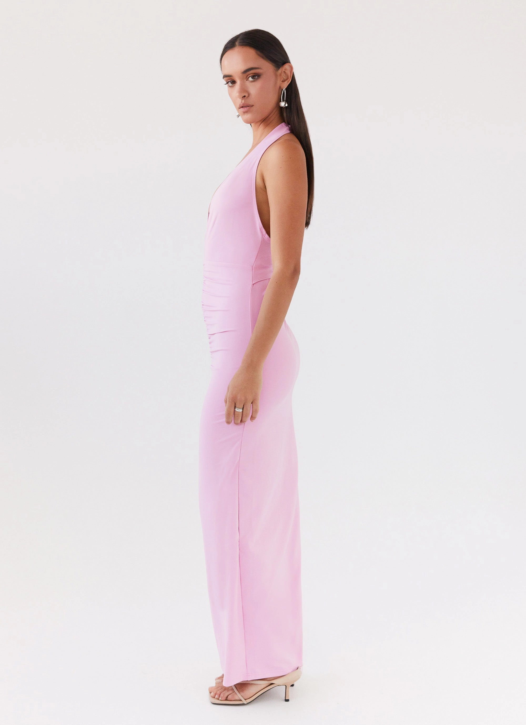 Classic Flow Whisked Away Halterneck Maxi Dress - Pink