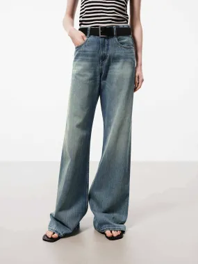 Softened Seams Light Outfit Wide Leg Cotton Jeans
